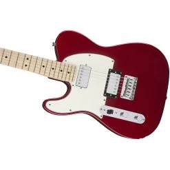Squier Contemporary Telecaster Left-Handed Electric Guitar, HH, Maple Fingerboard - Dark Metallic Red -Musical Instrument Shop 0321229565 gtr cntbdyleft 001 nr
