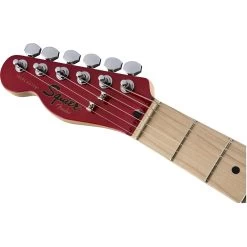 Squier Contemporary Telecaster Left-Handed Electric Guitar, HH, Maple Fingerboard - Dark Metallic Red -Musical Instrument Shop 0321229565 gtr hdstckfrt 001 nr