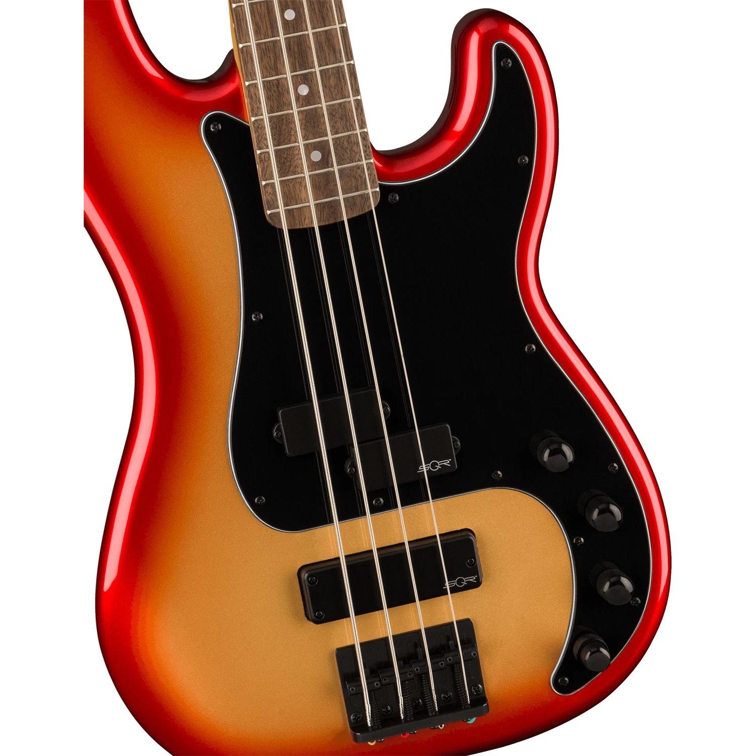 Squier (Fender) Contemporary Active Precision Bass PH, Laurel Fretboard, Black Pickguard, Sunset Metallic 5 Squier (Fender) Contemporary Active Precision Bass PH, Laurel Fretboard, Black Pickguard, Sunset Metallic - Image 3