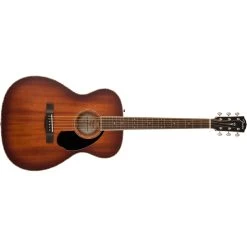 Fender Paramount PO-220E Orchestra Acoustic Electric Guitar, Ovangkol Fretboard, Aged Cognac Burst