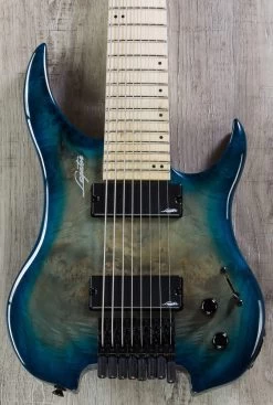 Legator GHB8 Ghost Bolt-On Standard Fret 8-String Electric Guitar - Aqua Burst Burl