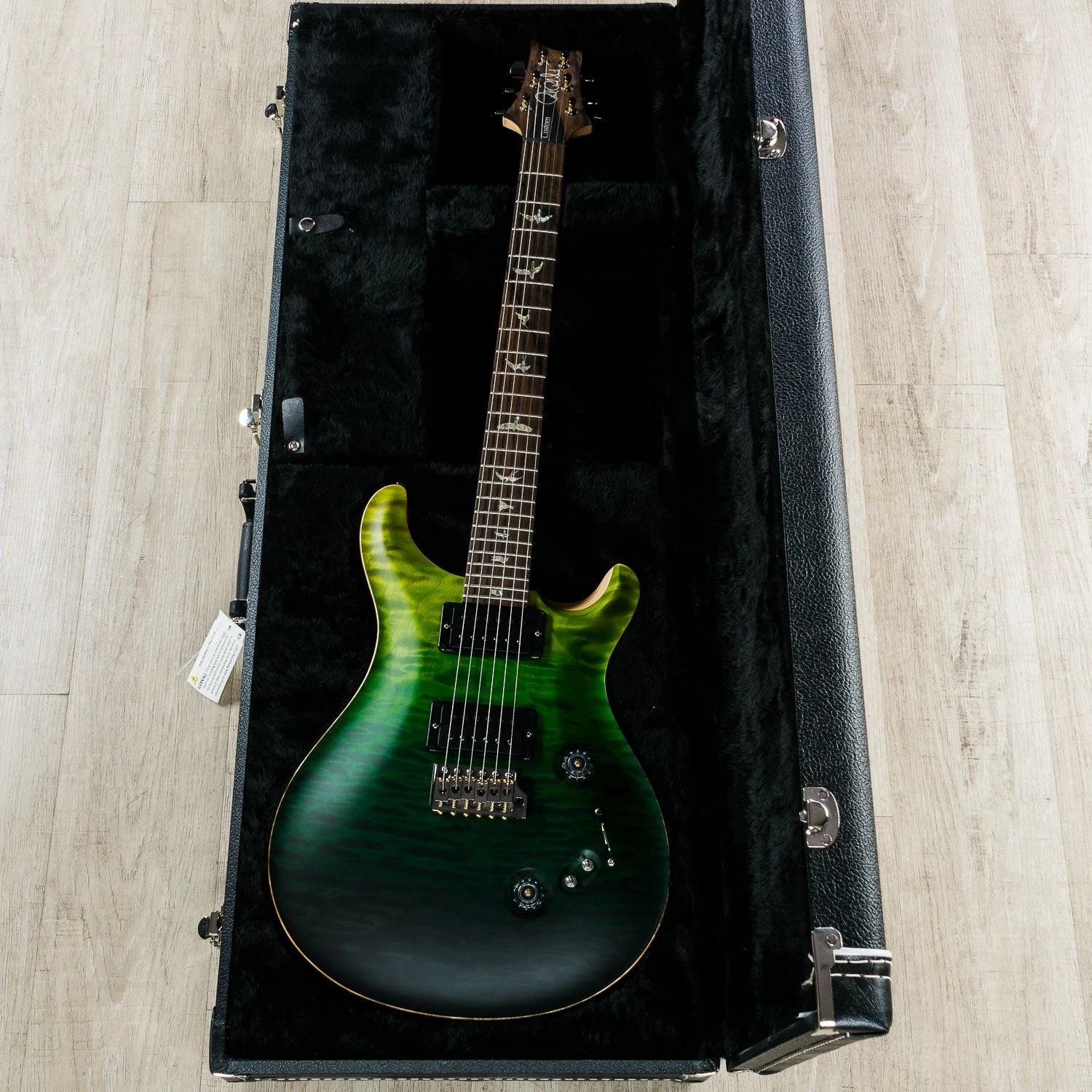 PRS Paul Reed Smith Wood Library Custom 24-08 Guitar, Satin Green Fade, Quilt Top, Flame Maple Neck, Ziricote Board, Swamp Ash Back 12 PRS Paul Reed Smith Wood Library Custom 24-08 Guitar, Satin Green Fade, Quilt Top, Flame Maple Neck, Ziricote Board, Swamp Ash Back - Image 10