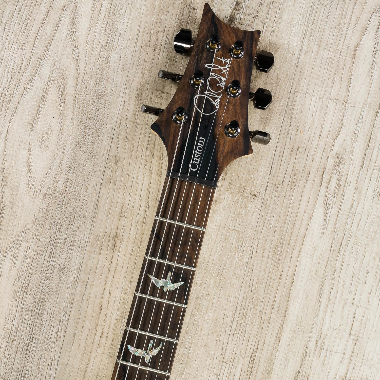 PRS Paul Reed Smith Wood Library Custom 24-08 Guitar, Satin Green Fade, Quilt Top, Flame Maple Neck, Ziricote Board, Swamp Ash Back 10 PRS Paul Reed Smith Wood Library Custom 24-08 Guitar, Satin Green Fade, Quilt Top, Flame Maple Neck, Ziricote Board, Swamp Ash Back - Image 8