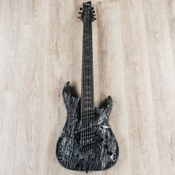 Schecter 1462 C-7 Multiscale Electric Guitar, Ebony Fretboard, Silver Mountain -Musical Instrument Shop 20200522 dsc00543