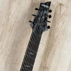 Schecter 1462 C-7 Multiscale Electric Guitar, Ebony Fretboard, Silver Mountain -Musical Instrument Shop 20200522 dsc00553