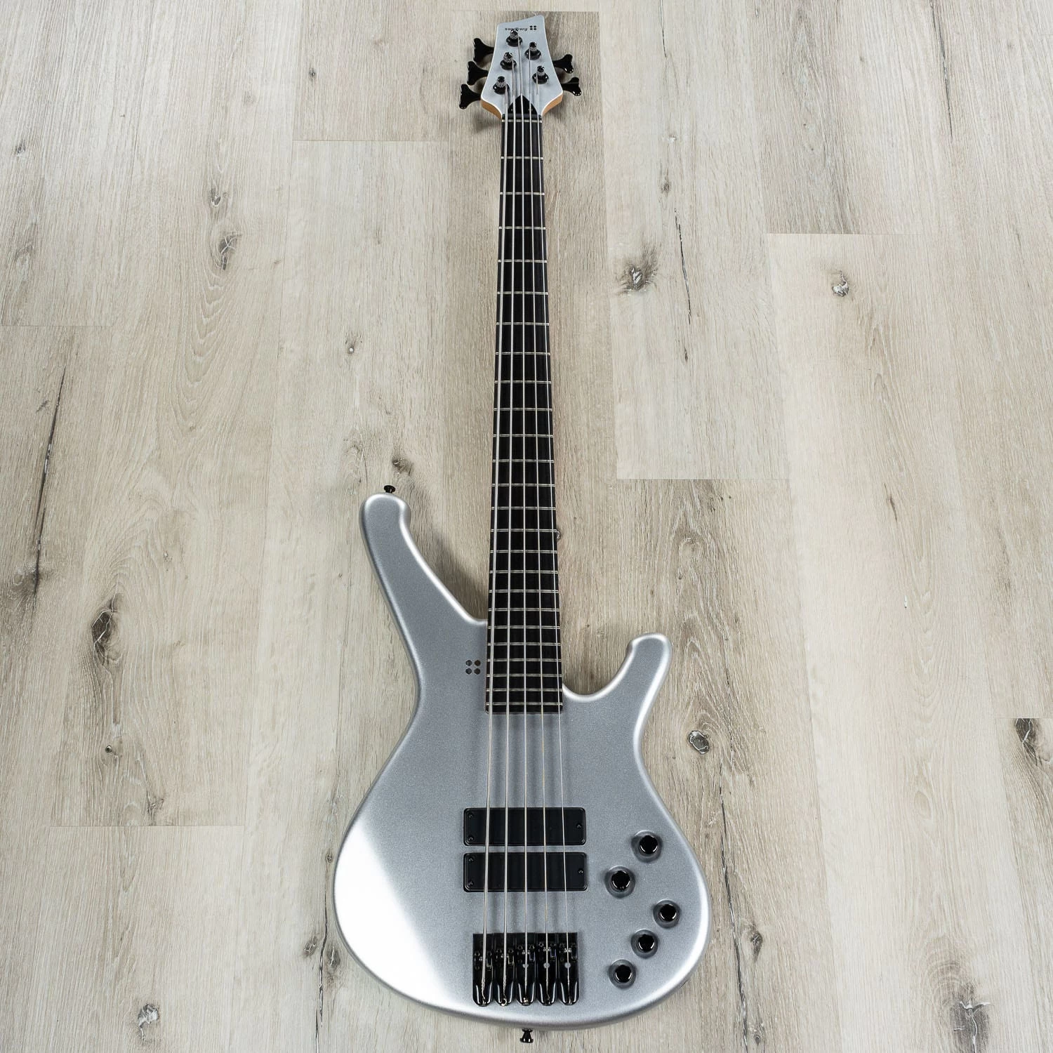 Sandberg Booster 5 5-String Active/Passive Bass, Metallic Silver Custom Color 5 Sandberg Booster 5 5-String Active/Passive Bass, Metallic Silver Custom Color - Image 3