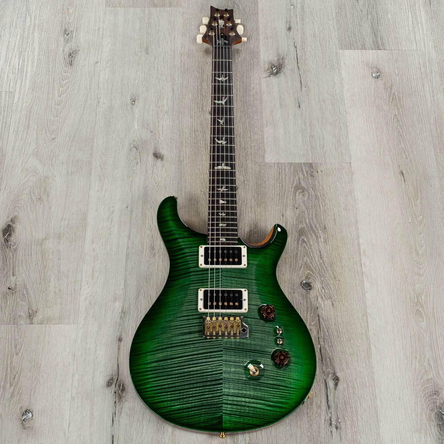 PRS Paul Reed Smith 35th Anniversary Custom 24 10-Top Guitar, Trampas Green Wrap Burst W/ Natural Back 5 PRS Paul Reed Smith 35th Anniversary Custom 24 10-Top Guitar, Trampas Green Wrap Burst W/ Natural Back - Image 3