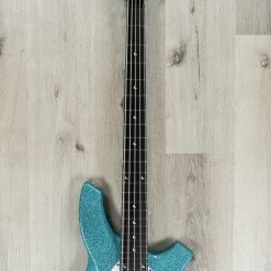Ernie Ball Music Man Bongo 5 HH 5-String Bass, Aqua Sparkle, Matching Headstock -Musical Instrument Shop 20200922 dsc05756