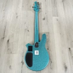 Ernie Ball Music Man Bongo 5 HH 5-String Bass, Aqua Sparkle, Matching Headstock -Musical Instrument Shop 20200922 dsc05763