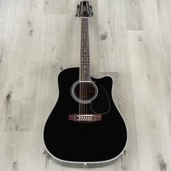 Takamine EF381SC 12-String Acoustic-Electric Guitar, Black, Maple Back And Sides -Musical Instrument Shop 20201006 dsc07665