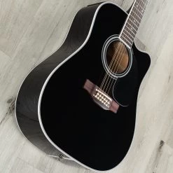 Takamine EF381SC 12-String Acoustic-Electric Guitar, Black, Maple Back And Sides -Musical Instrument Shop 20201006 dsc07668