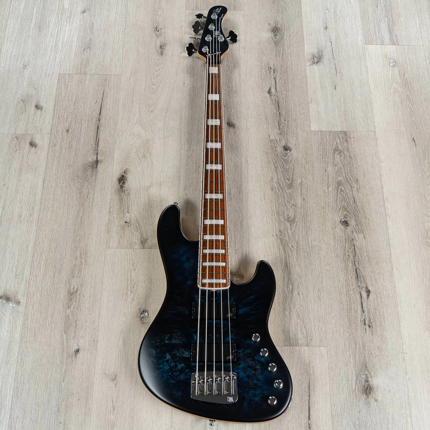 Mayones Jabba Mala 5 Federico Malaman Signature 5-String Bass, Blue Burst, Pau Ferro, Eye Poplar, Aguilar Pickups 5 Mayones Jabba Mala 5 Federico Malaman Signature 5-String Bass, Blue Burst, Pau Ferro, Eye Poplar, Aguilar Pickups - Image 3