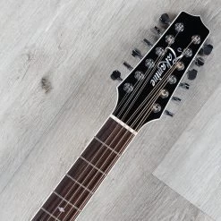 Takamine EF381SC 12-String Dreadnought Left-Handed Acoustic-Electric Guitar With Hard Case - Black -Musical Instrument Shop 20210204 dsc07434