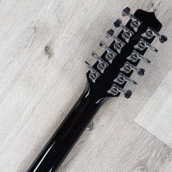 Takamine EF381SC 12-String Dreadnought Left-Handed Acoustic-Electric Guitar With Hard Case - Black -Musical Instrument Shop 20210204 dsc07435