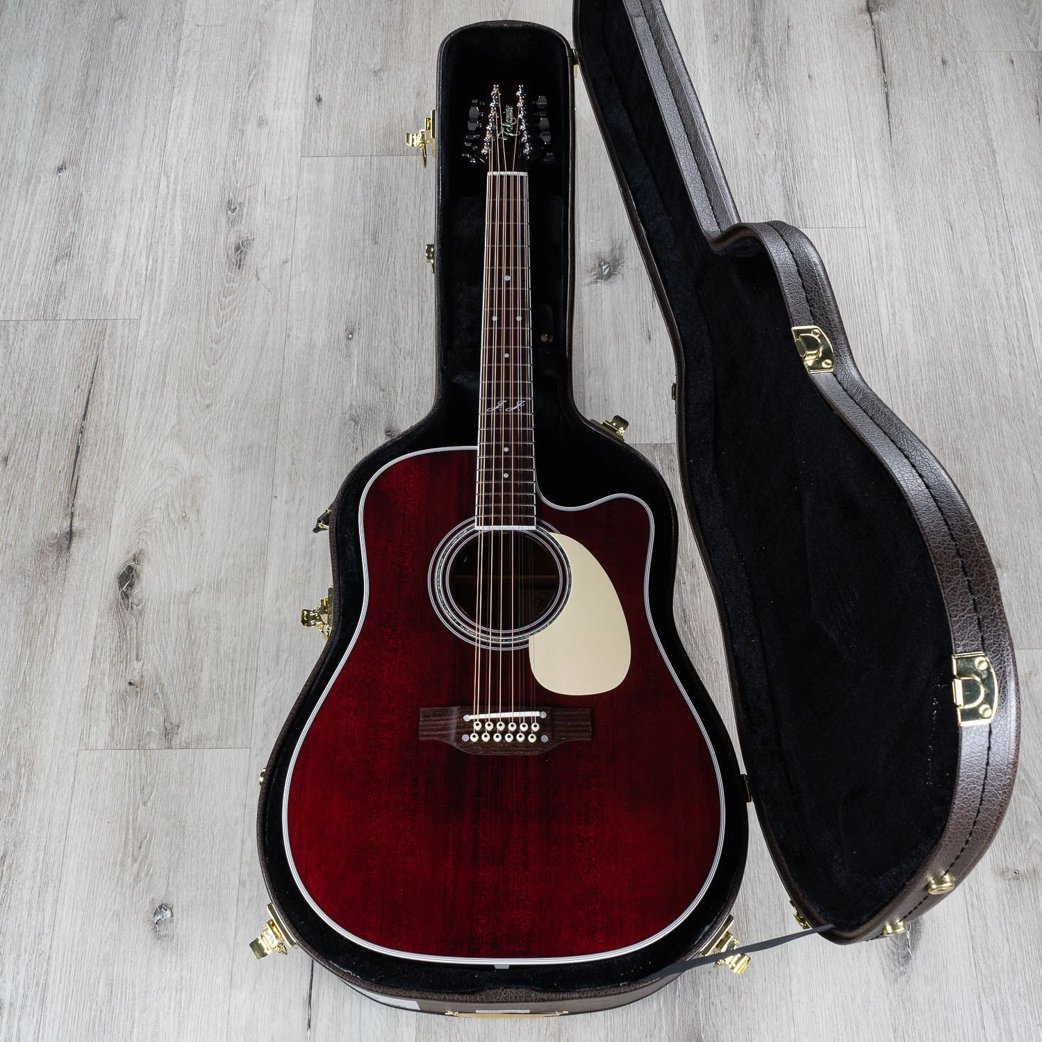 Takamine Pro Series JJ325SRC-12 John Jorgenson 12-String Dreadnought Acoustic-Electric, Gloss Red 14 Takamine Pro Series JJ325SRC-12 John Jorgenson 12-String Dreadnought Acoustic-Electric, Gloss Red - Image 12