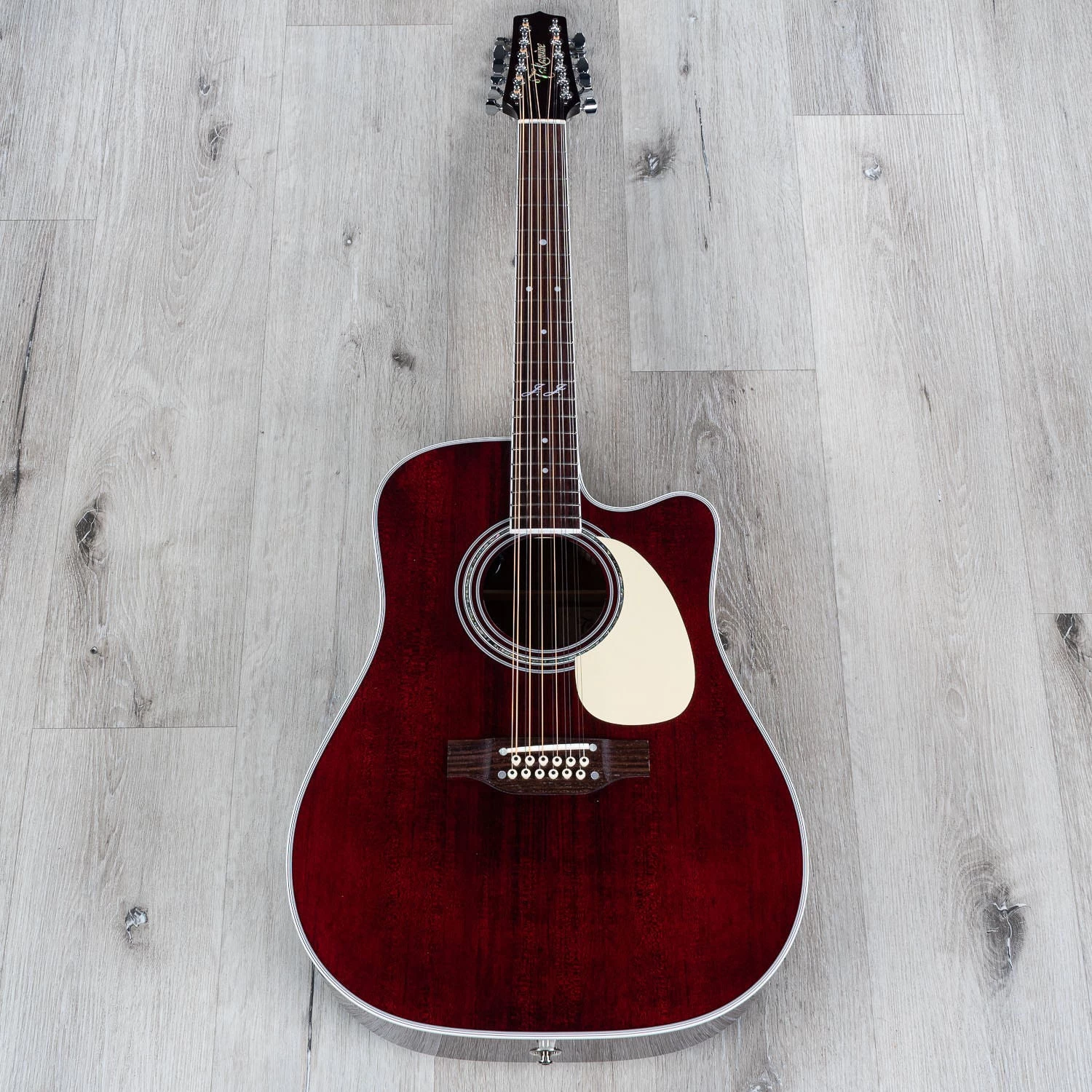 Takamine Pro Series JJ325SRC-12 John Jorgenson 12-String Dreadnought Acoustic-Electric, Gloss Red 5 Takamine Pro Series JJ325SRC-12 John Jorgenson 12-String Dreadnought Acoustic-Electric, Gloss Red - Image 3