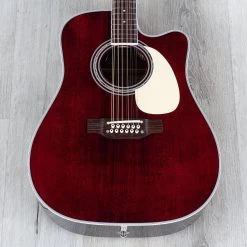 Takamine Pro Series JJ325SRC-12 John Jorgenson 12-String Dreadnought Acoustic-Electric, Gloss Red