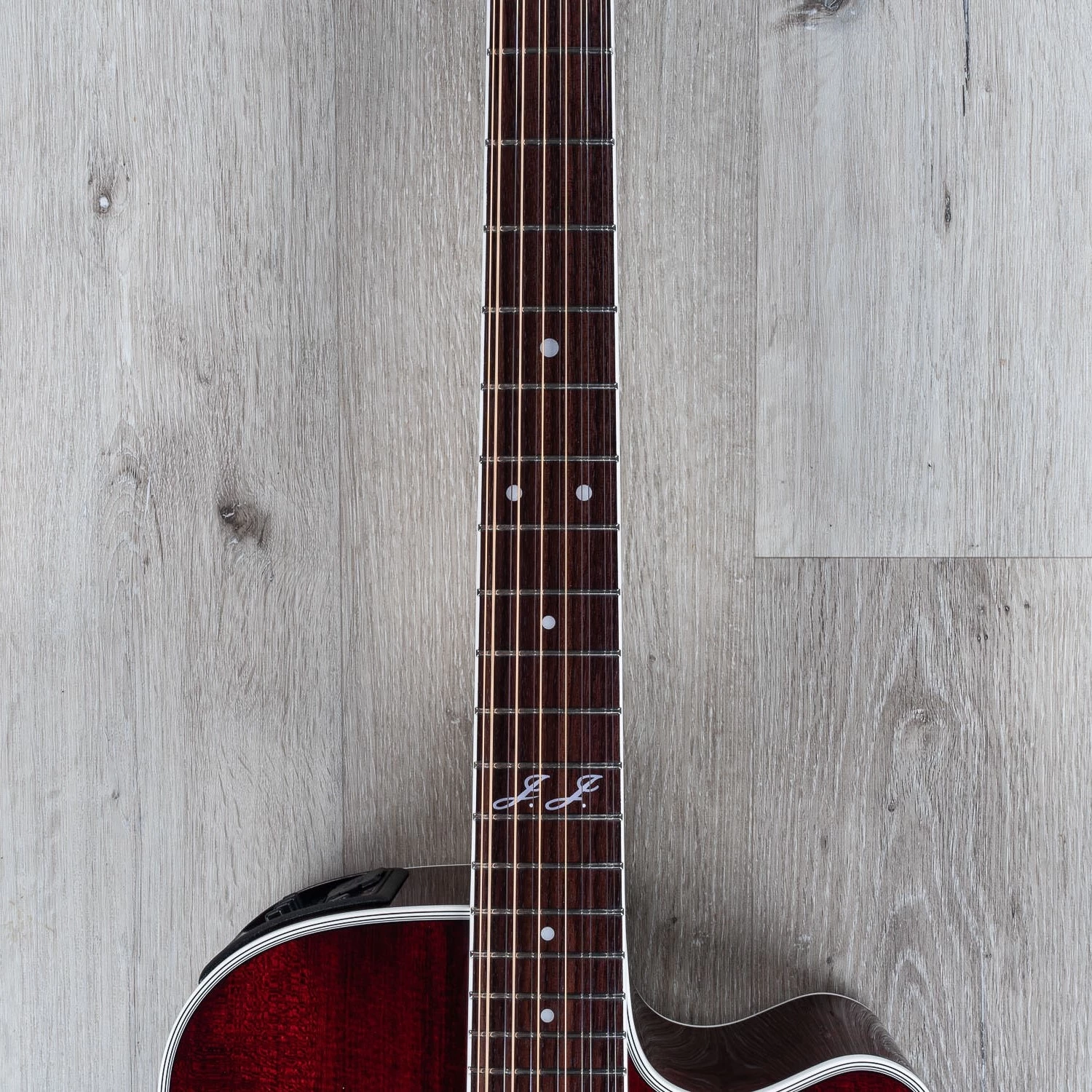 Takamine Pro Series JJ325SRC-12 John Jorgenson 12-String Dreadnought Acoustic-Electric, Gloss Red 7 Takamine Pro Series JJ325SRC-12 John Jorgenson 12-String Dreadnought Acoustic-Electric, Gloss Red - Image 5