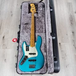 Fender American Professional II Jazz Bass Left-Hand, Maple Fingerboard, Miami Blue -Musical Instrument Shop 20210301 dsc01681