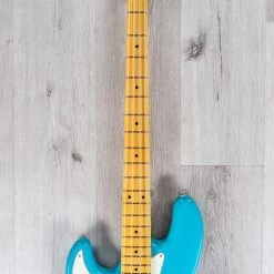 Fender American Professional II Jazz Bass Left-Hand, Maple Fingerboard, Miami Blue -Musical Instrument Shop 20210301 dsc01696