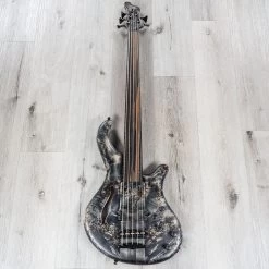 Mayones MasterBuilt Patriot 5 Maurizio Rolli Signature 5-String Fretless Bass W/ Piezo, Antique Black Oil Finish -Musical Instrument Shop 20210315 dsc03839