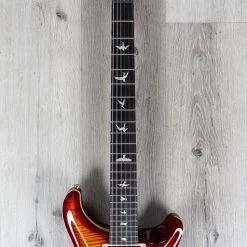 PRS Paul Reed Smith 35th Anniversary Custom 24 10-Top Guitar, Dark Cherry Burst, Flame Maple, Rosewood, Pattern Thin -Musical Instrument Shop 20210316 dsc04133