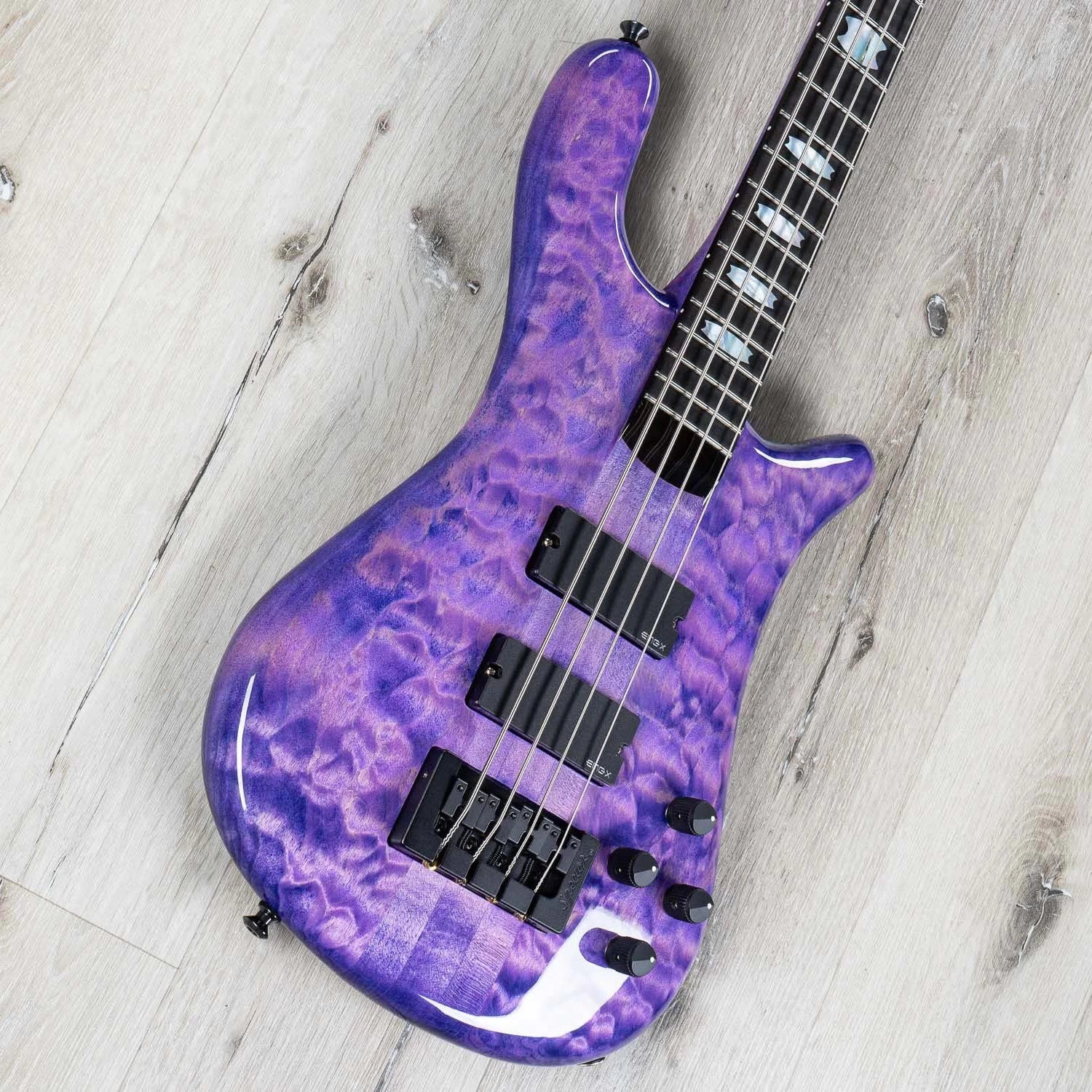 Spector USA NS-4 Neck-Thru Bass, Ultra Violet 4 Spector USA NS-4 Neck-Thru Bass, Ultra Violet - Image 2