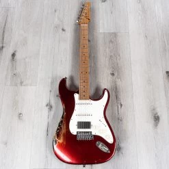 Anderson Guitarworks Icon Classic HSS Guitar, Distressed Candy Apple Red Over Sunburst 16 Anderson Guitarworks Icon Classic HSS Guitar, Distressed Candy Apple Red Over Sunburst -Musical Instrument Shop 20210514 dsc01226