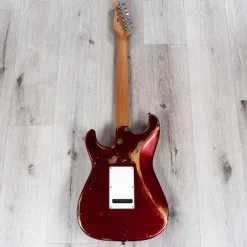 Anderson Guitarworks Icon Classic HSS Guitar, Distressed Candy Apple Red Over Sunburst 19 Anderson Guitarworks Icon Classic HSS Guitar, Distressed Candy Apple Red Over Sunburst -Musical Instrument Shop 20210514 dsc01236