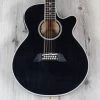 Takamine TSP158C-12 SBL Acoustic Electric 12-String Guitar W/ Case, Ebony Fretboard, See-Through Black -Musical Instrument Shop 20210519 dsc01390