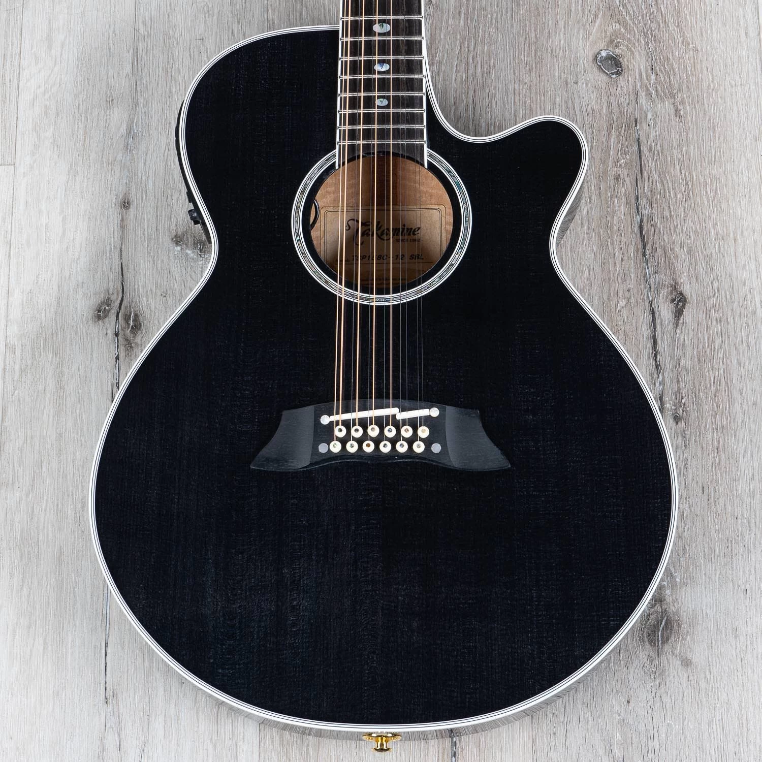 Takamine TSP158C-12 SBL Acoustic Electric 12-String Guitar W/ Case, Ebony Fretboard, See-Through Black 3 Takamine TSP158C-12 SBL Acoustic Electric 12-String Guitar W/ Case, Ebony Fretboard, See-Through Black