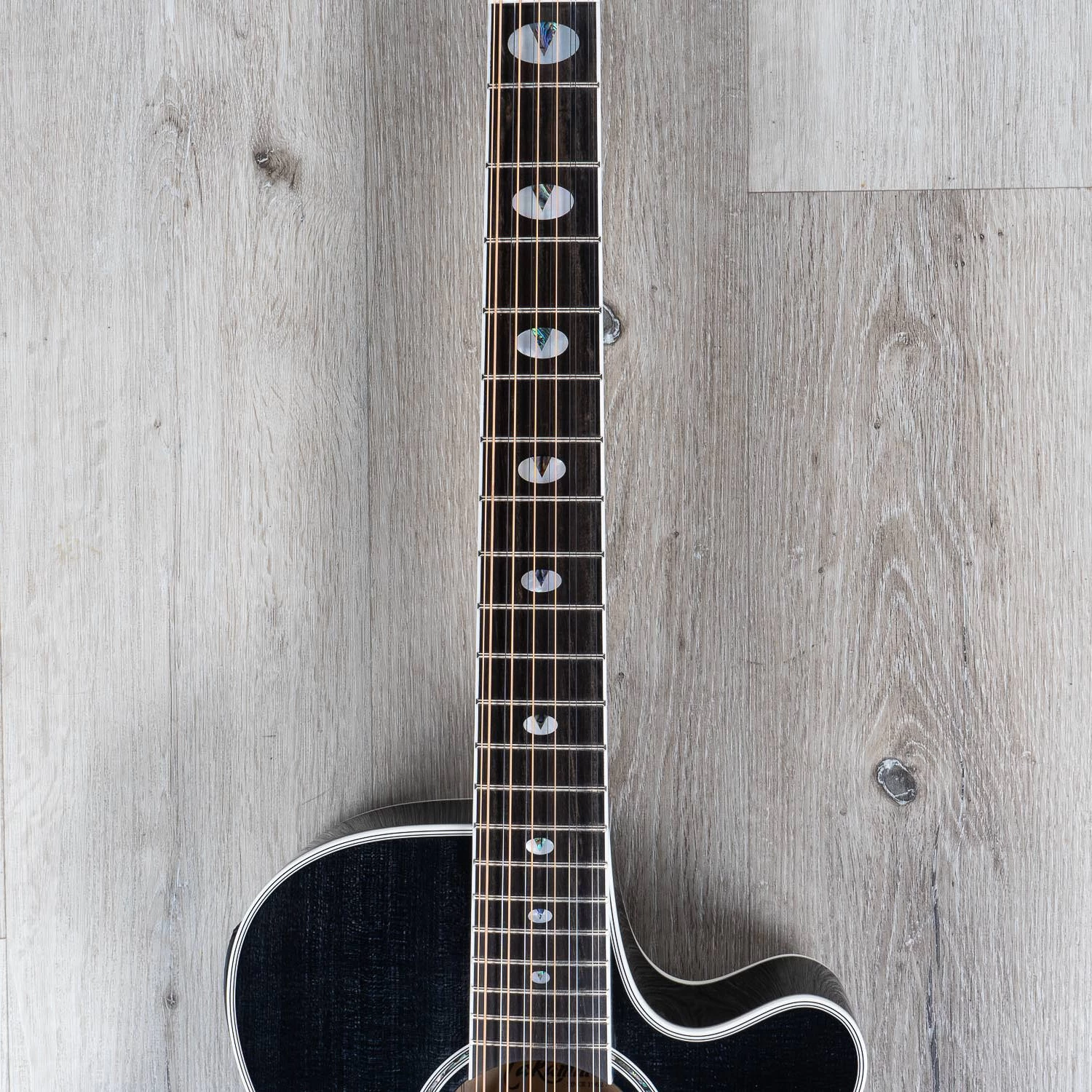 Takamine TSP158C-12 SBL Acoustic Electric 12-String Guitar W/ Case, Ebony Fretboard, See-Through Black 9 Takamine TSP158C-12 SBL Acoustic Electric 12-String Guitar W/ Case, Ebony Fretboard, See-Through Black - Image 7