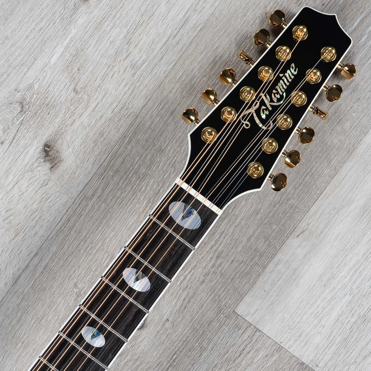 Takamine TSP158C-12 SBL Acoustic Electric 12-String Guitar W/ Case, Ebony Fretboard, See-Through Black 12 Takamine TSP158C-12 SBL Acoustic Electric 12-String Guitar W/ Case, Ebony Fretboard, See-Through Black - Image 10