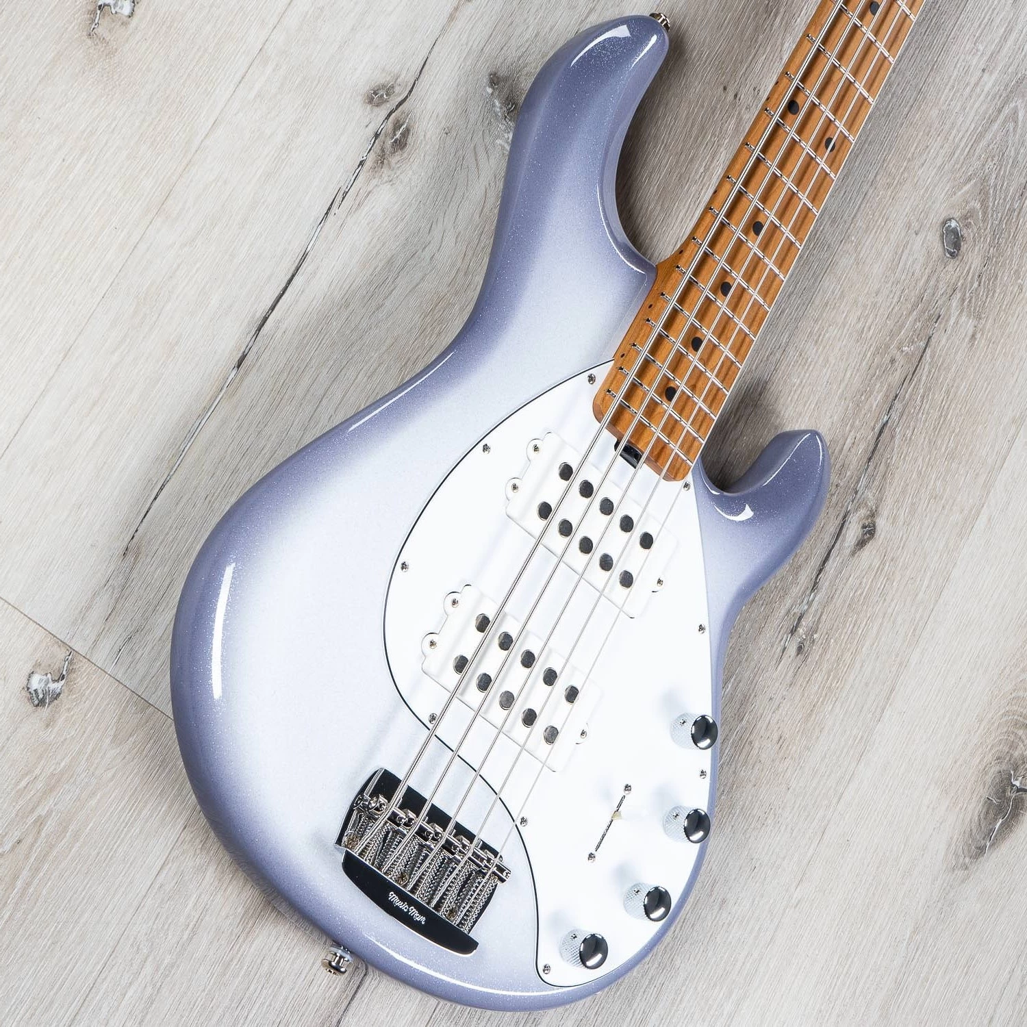 Ernie Ball Music Man StingRay 5 Special HH 5-String Bass, Snowy Night 4 Ernie Ball Music Man StingRay 5 Special HH 5-String Bass, Snowy Night - Image 2