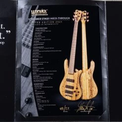 Warwick MasterBuilt Custom Shop Limited Edition Streamer Stage I 4-String Bass, Black Korina, #7 Out Of 25 -Musical Instrument Shop 20210624 dsc04900
