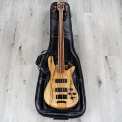 Warwick MasterBuilt Custom Shop Limited Edition Streamer Stage I 4-String Bass, Black Korina, #7 Out Of 25 -Musical Instrument Shop 20210624 dsc04917