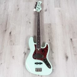 Modern Vintage MVJ4-66 '60s Vintage 4-String Bass, Rosewood Fretboard, Seafoam Green -Musical Instrument Shop 20210707 dsc06280