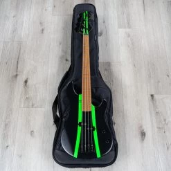 Sandberg Lionel VS Short Scale Bass, Muscle Car Metallic Black With Green Racing Stripes -Musical Instrument Shop 20210715 dsc07213