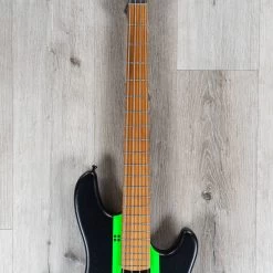 Sandberg Lionel VS Short Scale Bass, Muscle Car Metallic Black With Green Racing Stripes -Musical Instrument Shop 20210715 dsc07222