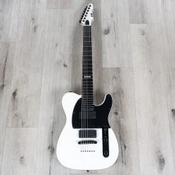 ESP E-II T-B7 7-String Baritone Guitar, Ebony Fretboard, EMG Pickups, Snow White -Musical Instrument Shop 20210915 dsc02548