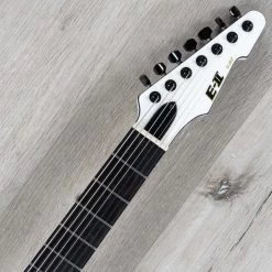 ESP E-II T-B7 7-String Baritone Guitar, Ebony Fretboard, EMG Pickups, Snow White -Musical Instrument Shop 20210915 dsc02553