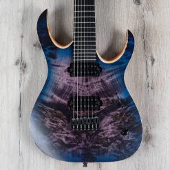 Mayones Duvell Elite 7, 7-String Guitar, Dirty Purple Blue Burst