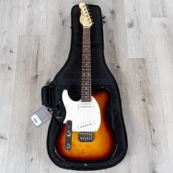 G&L Fullerton Deluxe ASAT Special Left-Handed Guitar, Caribbean Rosewood Fretboard, 3-Tone Sunburst -Musical Instrument Shop 20210928 dsc03529
