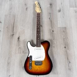 G&L Fullerton Deluxe ASAT Special Left-Handed Guitar, Caribbean Rosewood Fretboard, 3-Tone Sunburst -Musical Instrument Shop 20210928 dsc03530