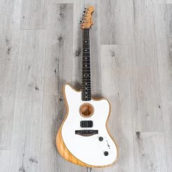 Fender American Acoustasonic Jazzmaster Guitar, Arctic White, Ebony Fretboard 15 Fender American Acoustasonic Jazzmaster Guitar, Arctic White, Ebony Fretboard -Musical Instrument Shop 20211111 dsc06947