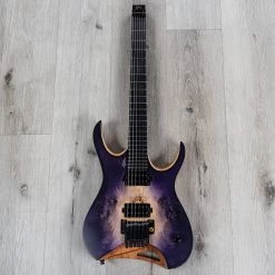 Mayones Hydra Elite Pro 6 Headless Guitar, Natural Fade Purple Burst -Musical Instrument Shop 20211221 dsc00387