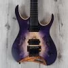 Mayones Hydra Elite Pro 6 Headless Guitar, Natural Fade Purple Burst