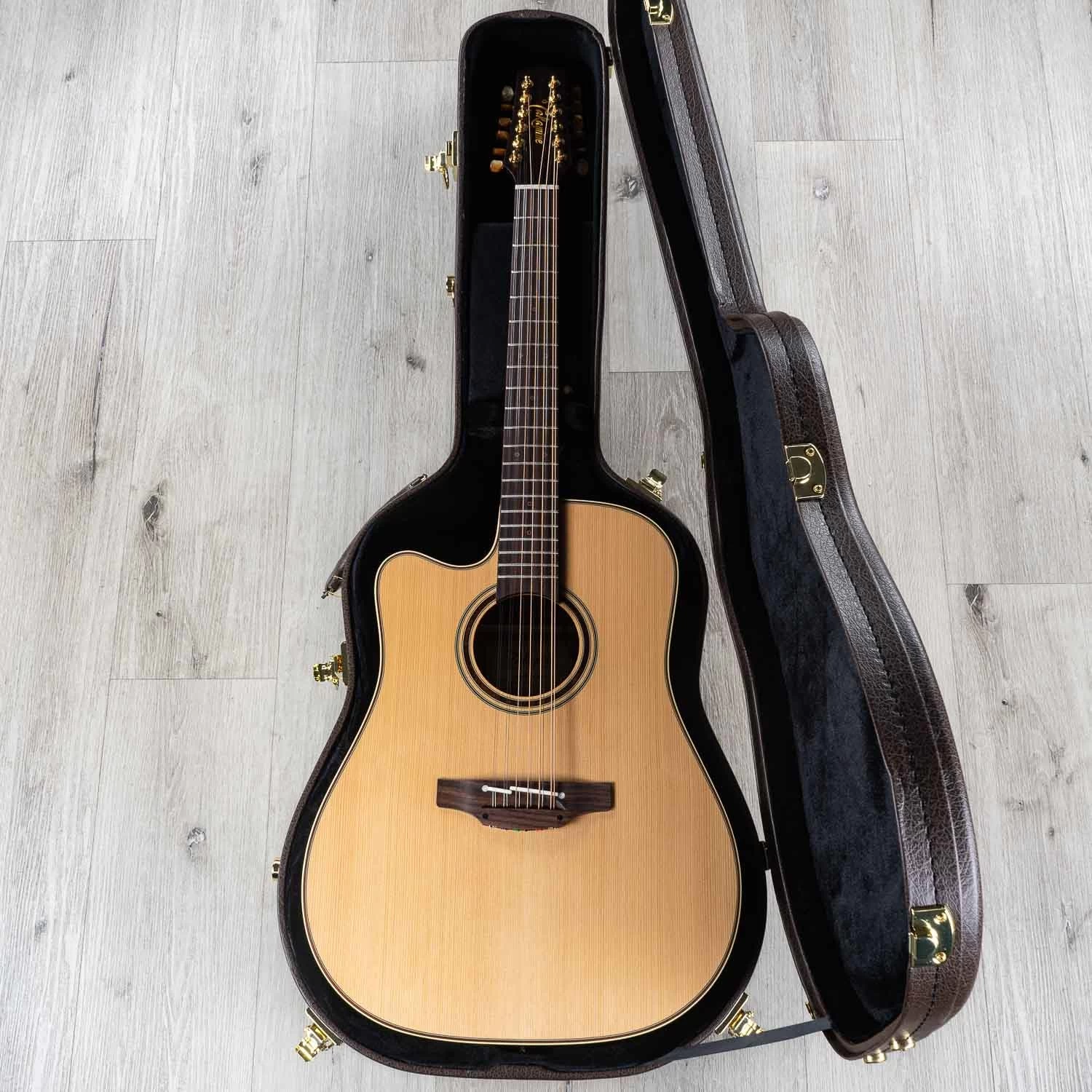 Takamine P3DC-12 12-String Dreadnought Acoustic-Electric Guitar, Left-Handed, Hard Case - Natural 14 Takamine P3DC-12 12-String Dreadnought Acoustic-Electric Guitar, Left-Handed, Hard Case - Natural - Image 12