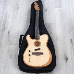 Fender American Acoustasonic Telecaster Left-Handed Guitar, Ebony Fretboard, Natural -Musical Instrument Shop 20220201 dsc04431
