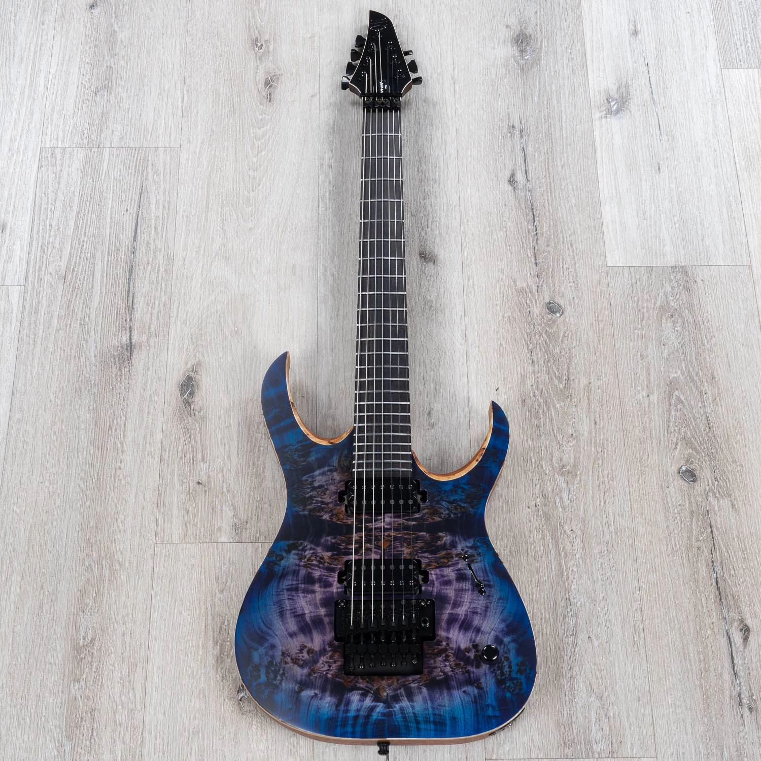 Mayones Duvell Elite Pro 7, 7-String Guitar, Trans Dirty Purple Blue Burst 5 Mayones Duvell Elite Pro 7, 7-String Guitar, Trans Dirty Purple Blue Burst - Image 3